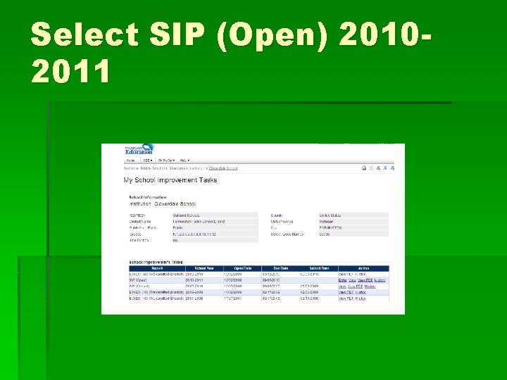 Select SIP (Open) 20102011 