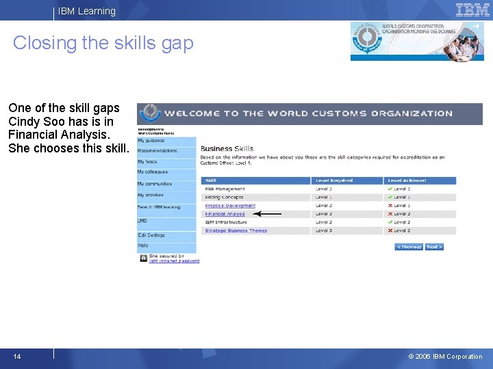 IBM Learning Closing the skills gap One of the skill gaps Cindy Soo has