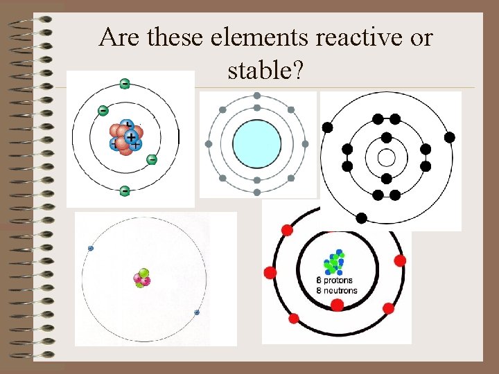Are these elements reactive or stable? 