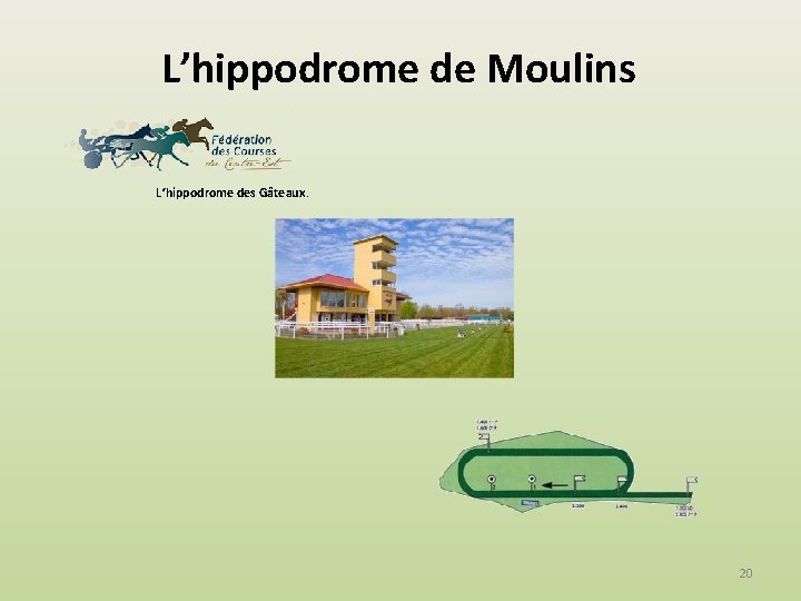 L’hippodrome de Moulins L‘hippodrome des Gâteaux. 20 