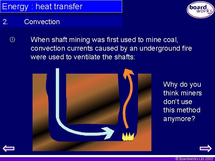 Energy : heat transfer 2. Convection When shaft mining was first used to mine