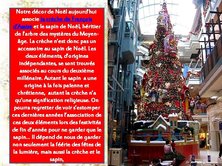 Notre décor de Noël aujourd’hui associe la crèche de François d’Assise et le sapin