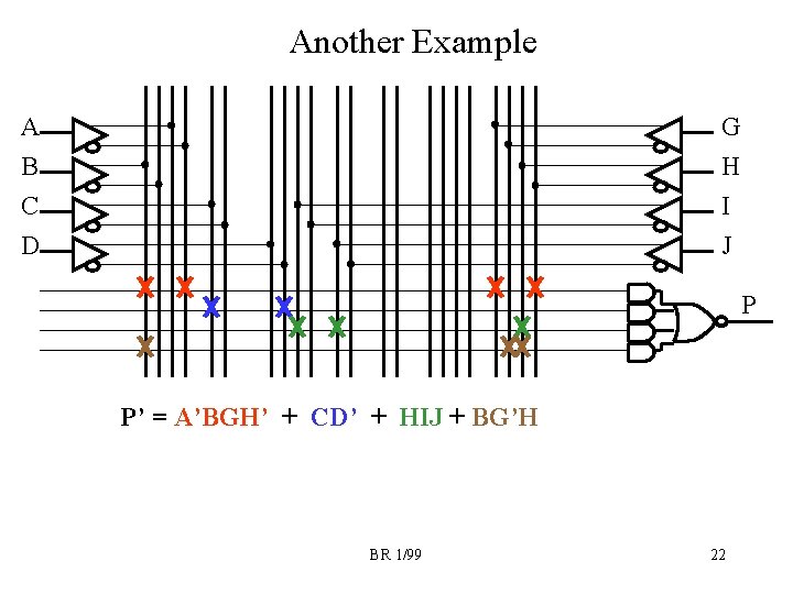 Another Example A G B C D H I J P P’ = A’BGH’