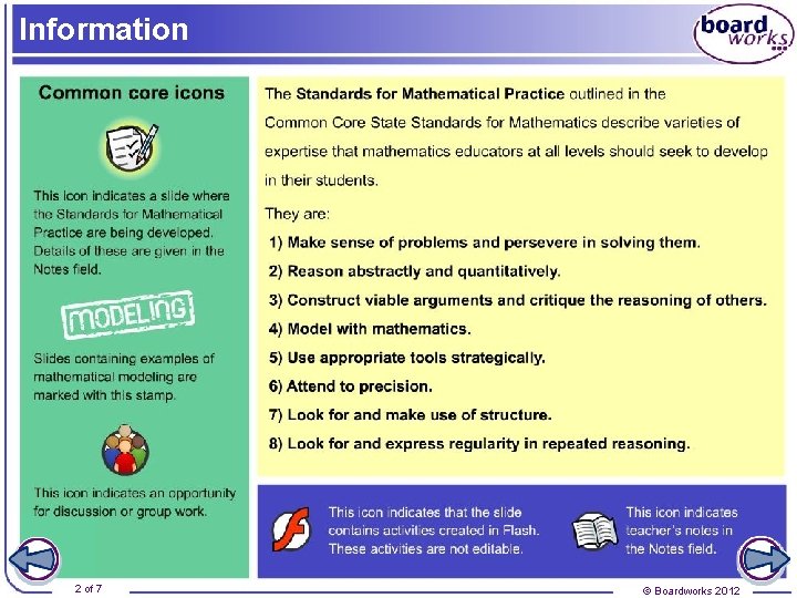 Information 2 of 7 © Boardworks 2012 