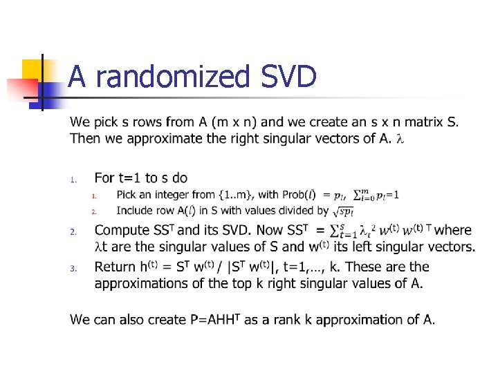 A randomized SVD 