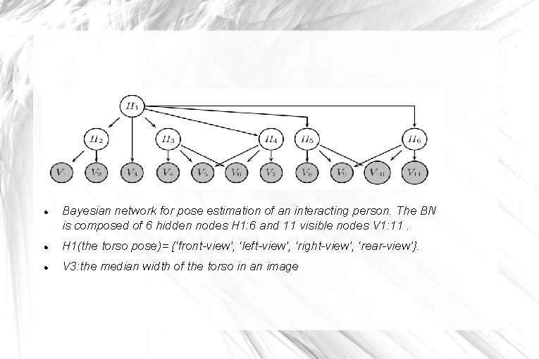  Bayesian network for pose estimation of an interacting person. The BN is composed