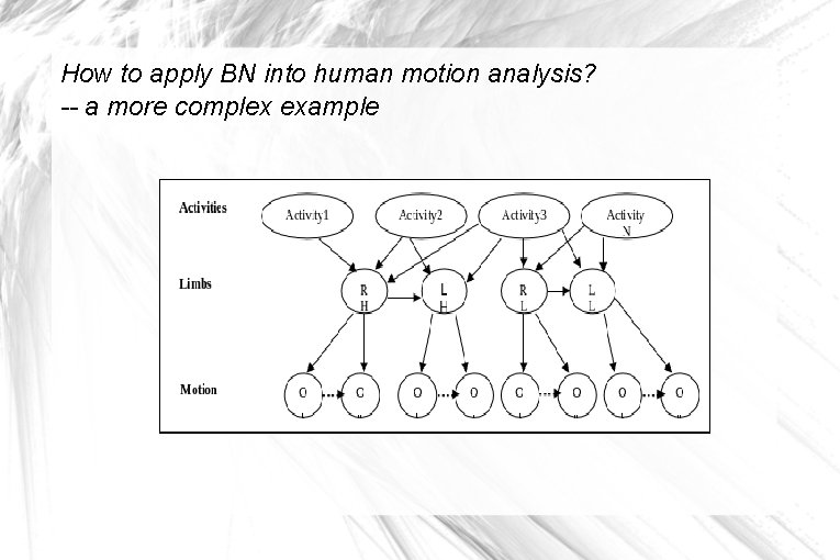 How to apply BN into human motion analysis? -- a more complex example 