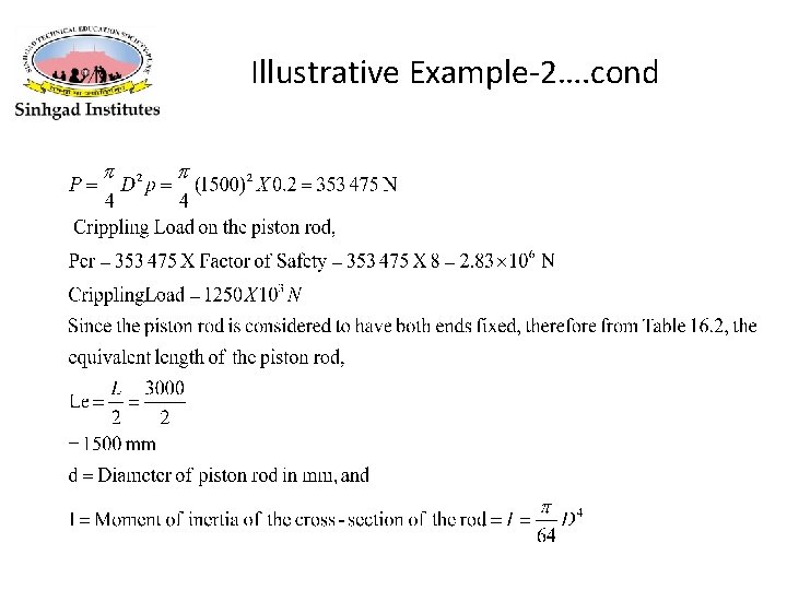 Illustrative Example-2…. cond 