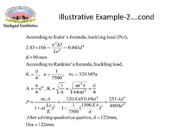 Illustrative Example-2…. cond 