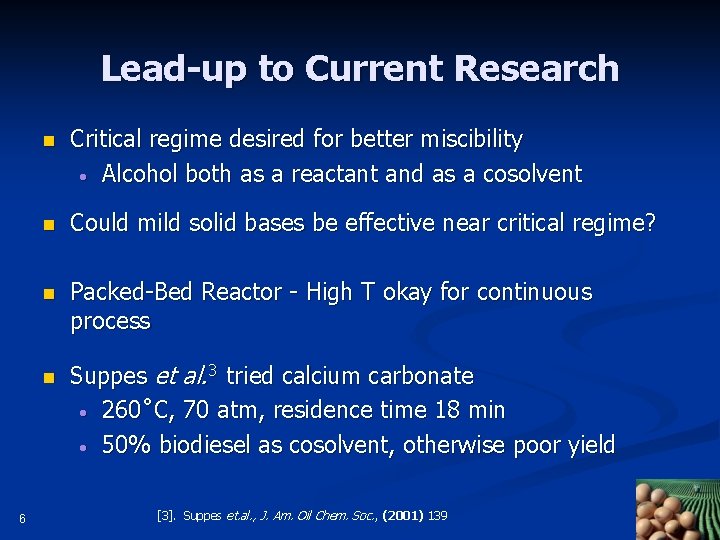 Lead-up to Current Research n Critical regime desired for better miscibility • Alcohol both