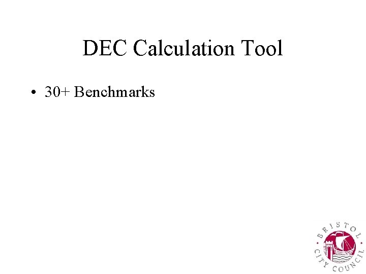 DEC Calculation Tool • 30+ Benchmarks 