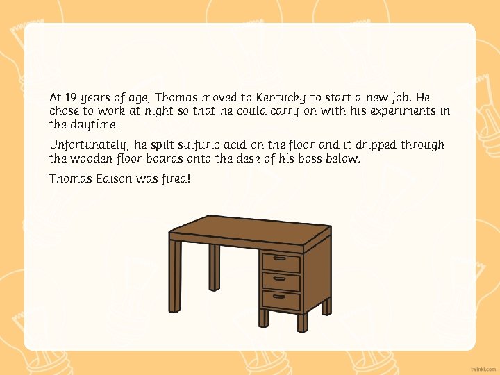 At 19 years of age, Thomas moved to Kentucky to start a new job.
