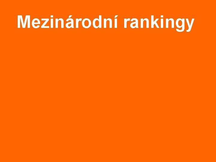 Mezinárodní rankingy 
