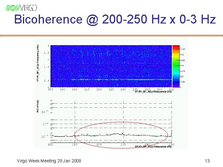 Bicoherence @ 200 -250 Hz x 0 -3 Hz Virgo Week Meeting 29 Jan