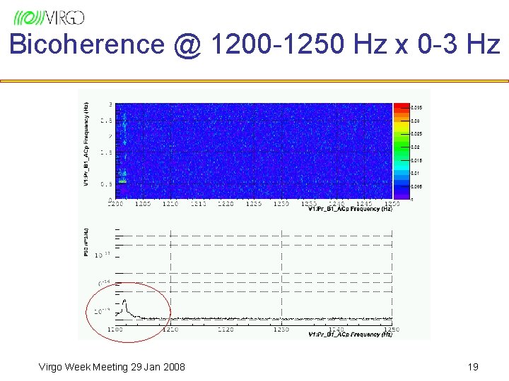 Bicoherence @ 1200 -1250 Hz x 0 -3 Hz Virgo Week Meeting 29 Jan