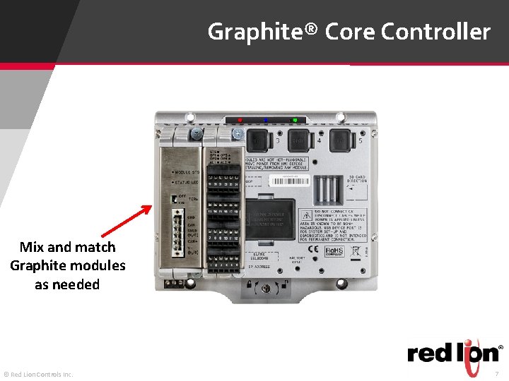 Graphite® Core Controller Mix and match Graphite modules as needed © Red Lion Controls