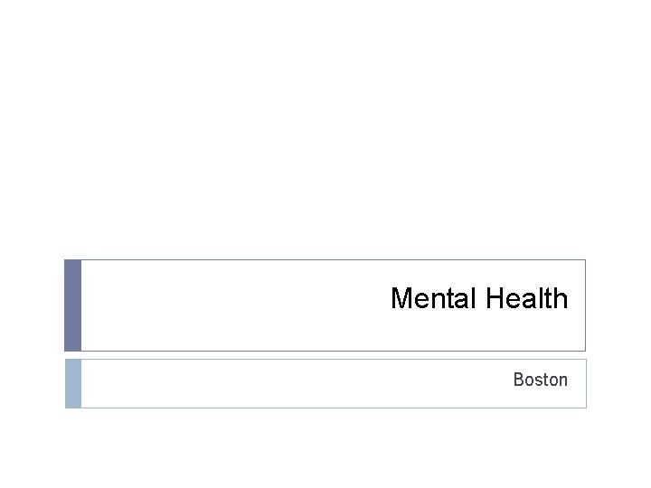 Mental Health Boston 