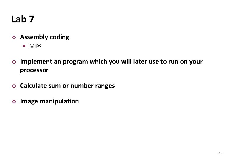 Carnegie Mellon Lab 7 ¢ Assembly coding § MIPS ¢ Implement an program which Carnegie Mellon Lab 7 ¢ Assembly coding § MIPS ¢ Implement an program which