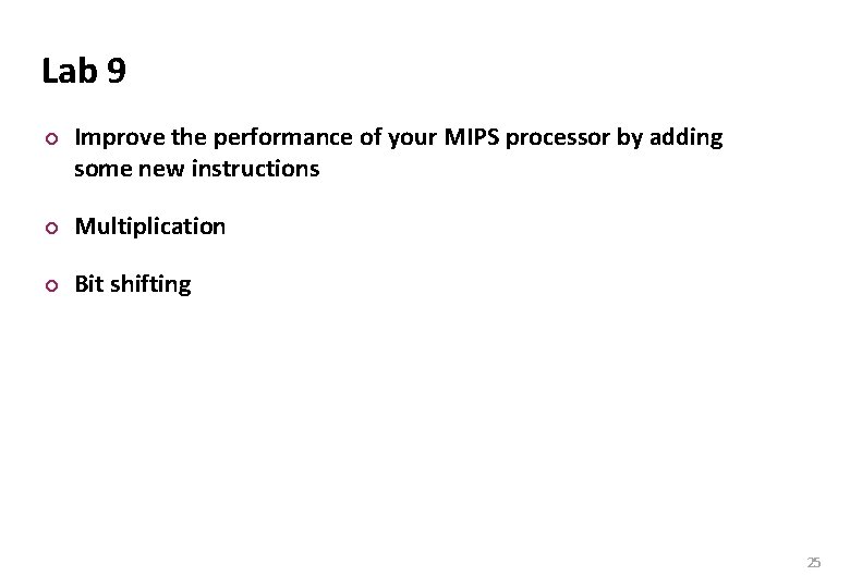 Carnegie Mellon Lab 9 ¢ Improve the performance of your MIPS processor by adding Carnegie Mellon Lab 9 ¢ Improve the performance of your MIPS processor by adding