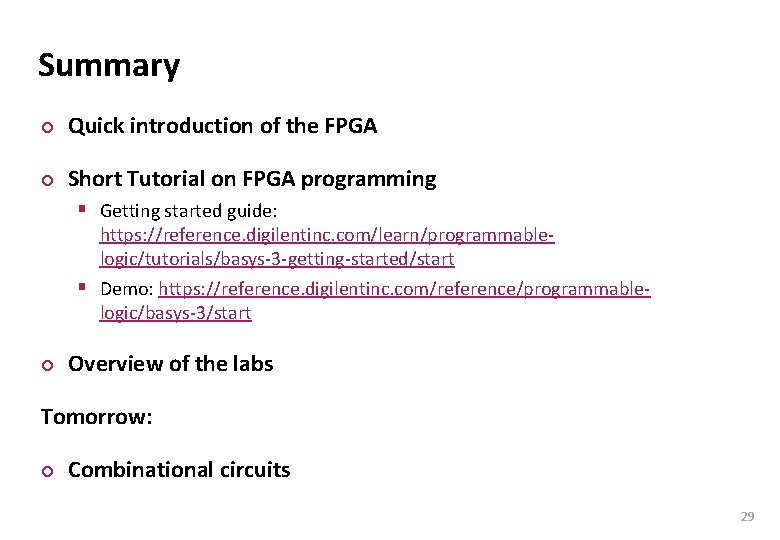 Carnegie Mellon Summary ¢ Quick introduction of the FPGA ¢ Short Tutorial on FPGA Carnegie Mellon Summary ¢ Quick introduction of the FPGA ¢ Short Tutorial on FPGA