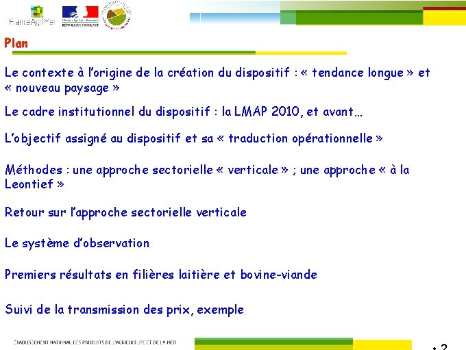 Plan Le contexte à l’origine de la création du dispositif : « tendance longue