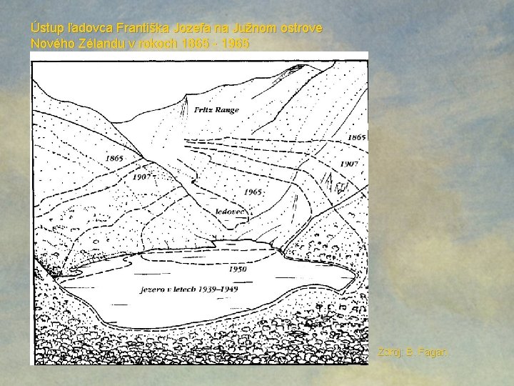 Ústup ľadovca Františka Jozefa na Južnom ostrove Nového Zélandu v rokoch 1865 - 1965