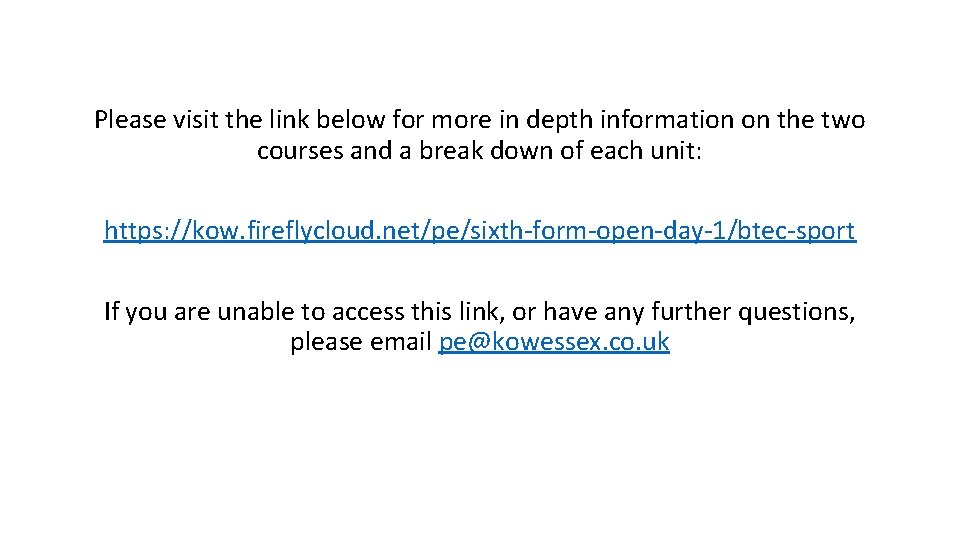 Please visit the link below for more in depth information on the two courses