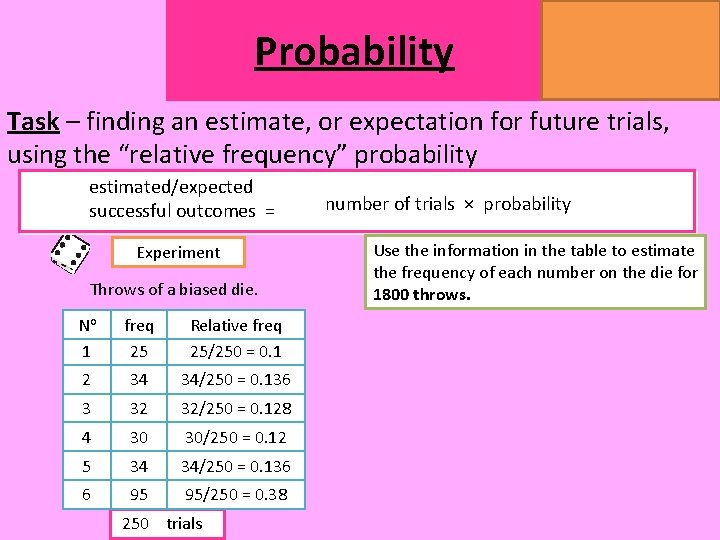 Probability MATHSWATCH CLIP 14, 59, 60, 125 GRADE 1, 2, 3 Task – finding