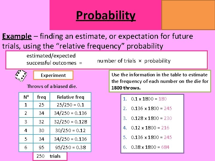 Probability MATHSWATCH CLIP 14, 59, 60, 125 GRADE 1, 2, 3 Example – finding