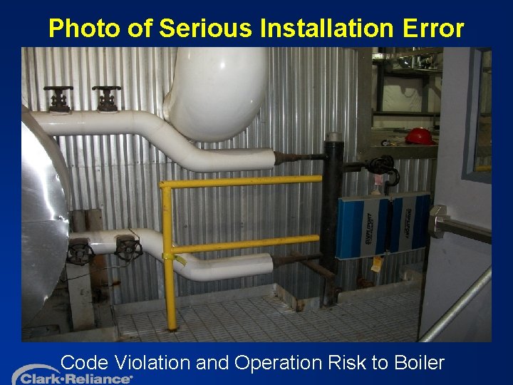 Photo of Serious Installation Error Code Violation and Operation Risk to Boiler 
