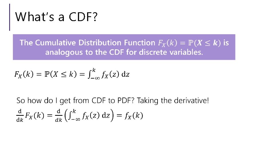 What’s a CDF? 