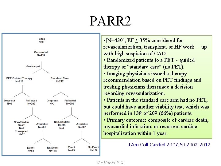 PARR 2 • [N=430]; EF ≤ 35% considered for revascularization, transplant, or HF work‐