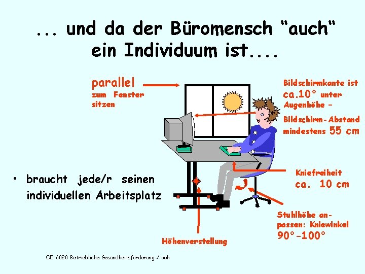 . . . und da der Büromensch “auch“ ein Individuum ist. . parallel Bildschirmkante