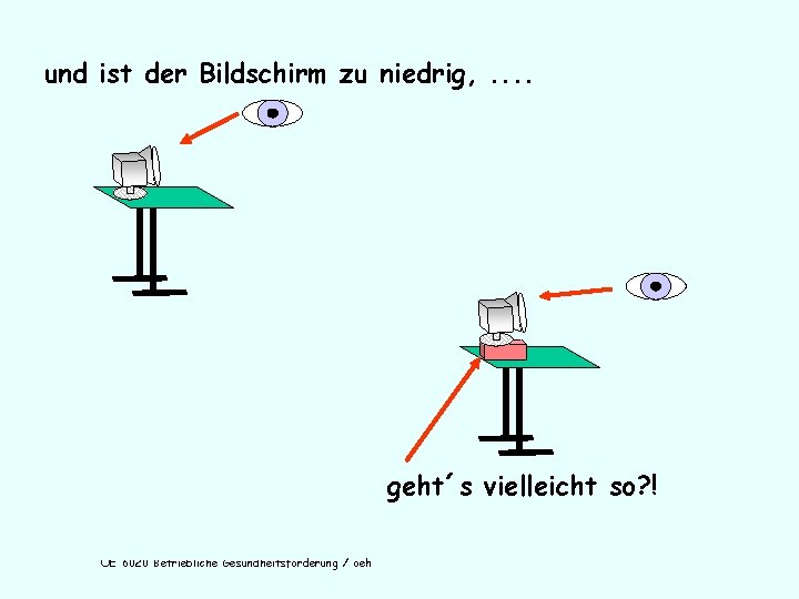 und ist der Bildschirm zu niedrig, . . geht´s vielleicht so? ! OE 6020