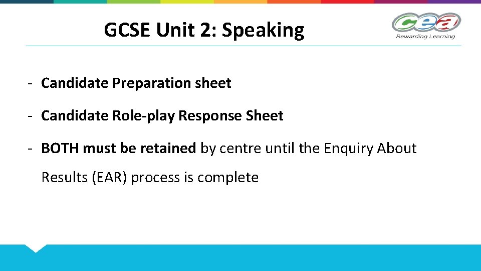 GCSE Unit 2: Speaking - Candidate Preparation sheet - Candidate Role-play Response Sheet -
