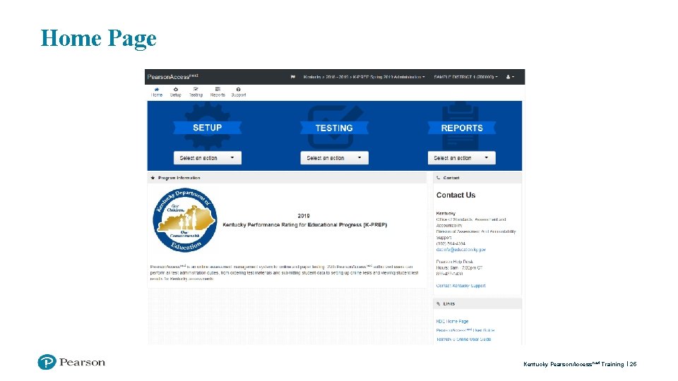 Home Page Kentucky Pearson. Access next Training 25 