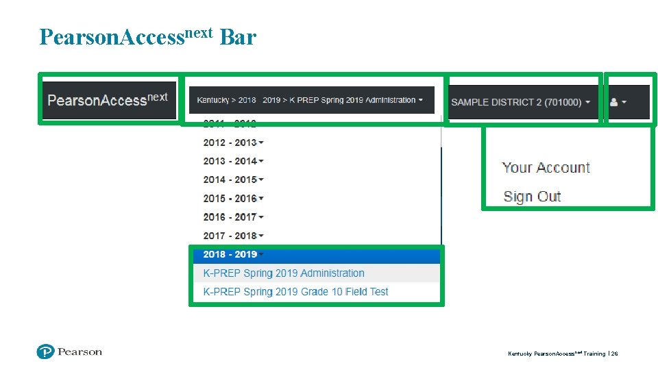 Pearson. Accessnext Bar Kentucky Pearson. Access next Training 26 