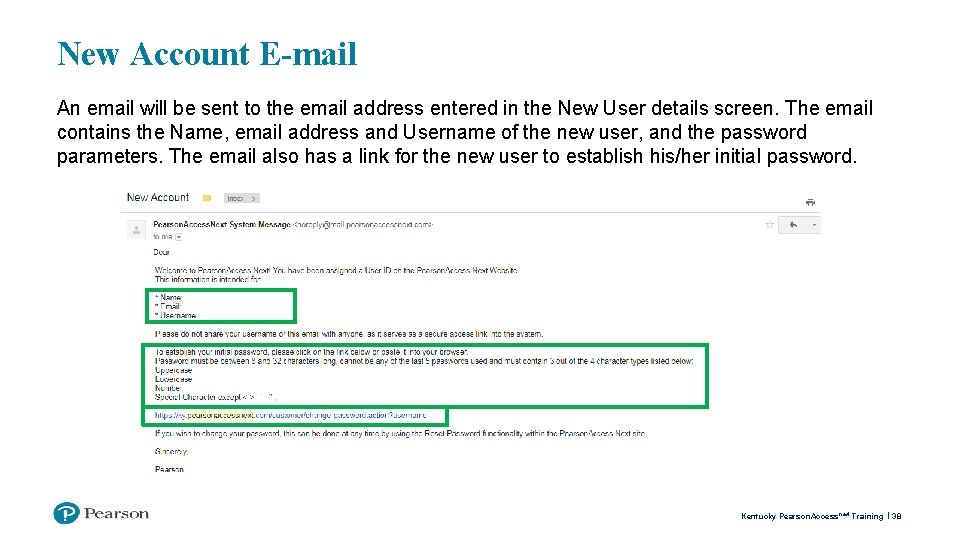 New Account E-mail An email will be sent to the email address entered in