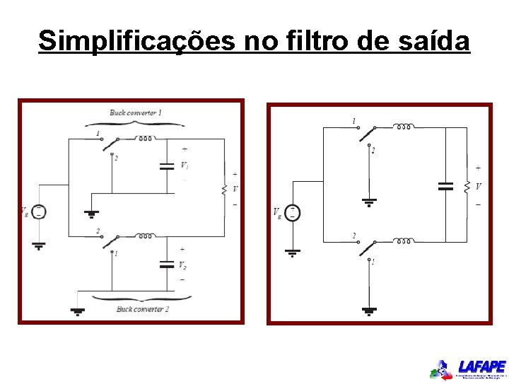 Simplificações no filtro de saída 