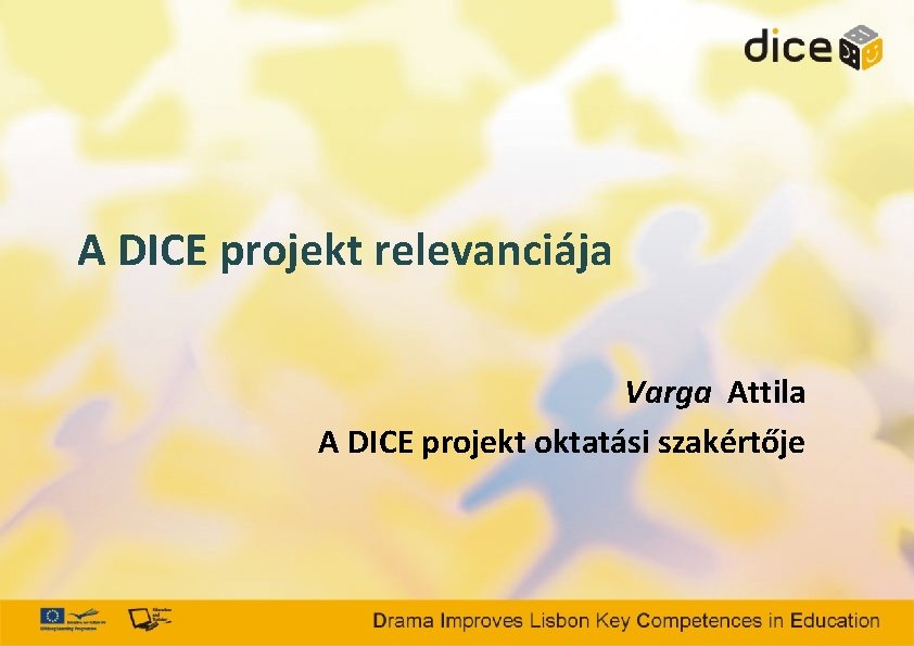 A DICE projekt relevanciája Varga Attila A DICE projekt oktatási szakértője 