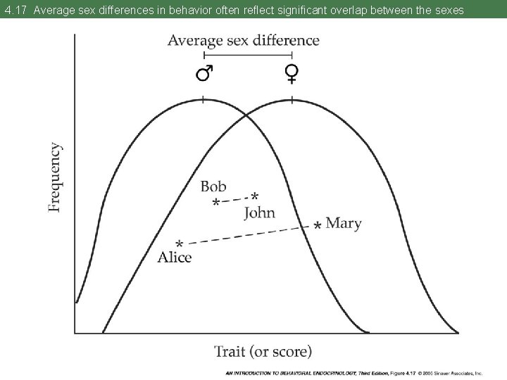 4. 17 Average sex differences in behavior often reflect significant overlap between the sexes