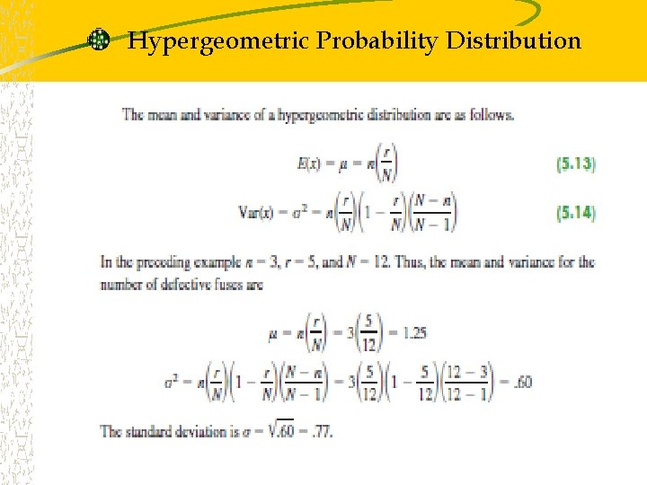 Hypergeometric Probability Distribution 