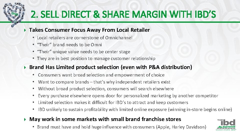 2. SELL DIRECT & SHARE MARGIN WITH IBD’S Takes Consumer Focus Away From Local