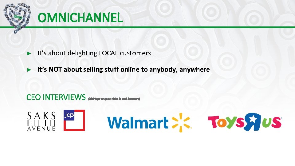 OMNICHANNEL ► It’s about delighting LOCAL customers ► It’s NOT about selling stuff online