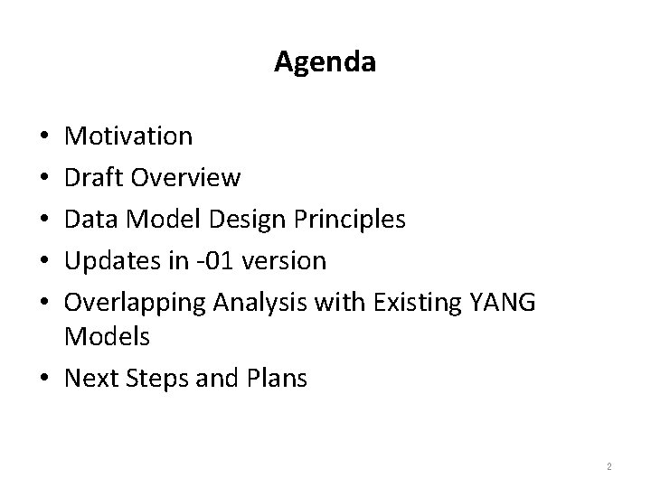Data Plane Security Baseline Data Model for Network