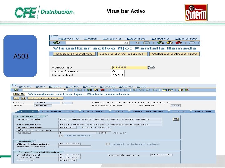 Visualizar Activo USO DE TRANSACCIONES R 3 AS 03 36 