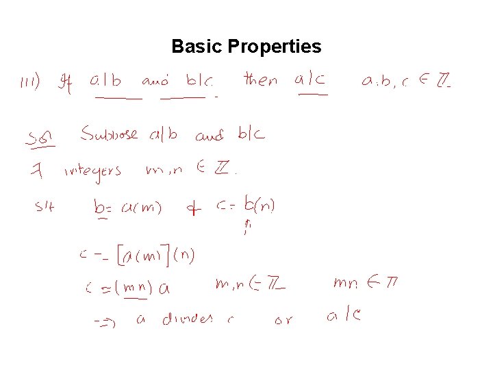 Basic Properties Basic Properties