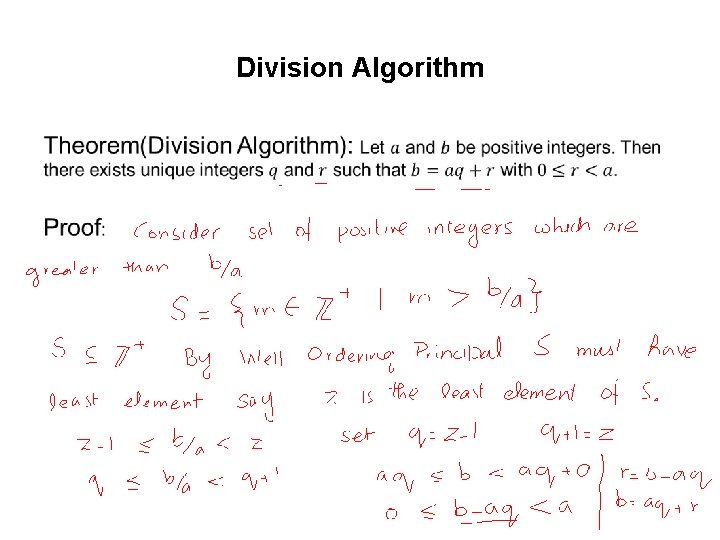 Division Algorithm • Division Algorithm •