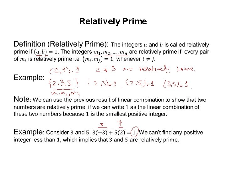 Relatively Prime • Relatively Prime •