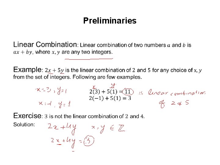 Preliminaries • Preliminaries •
